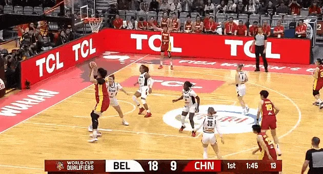 球友会-张子宇篮下接球强攻打进，中国女篮追至11-18落后比利时